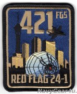 388FW/421FGS BLACK WIDOWS RED FLAG 24-1参加記念パッチ（Ver.1/ベルクロ付き）