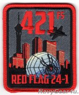 388FW/421FS BLACK WIDOWS RED FLAG 24-1参加記念パッチ（Ver.2/ベルクロ付き）