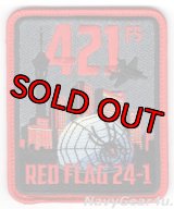 388FW/421FS BLACK WIDOWS RED FLAG 24-1参加記念パッチ（Ver.2/ベルクロ付き）