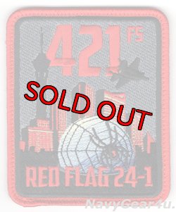 画像1: 388FW/421FS BLACK WIDOWS RED FLAG 24-1参加記念パッチ（Ver.2/ベルクロ付き）