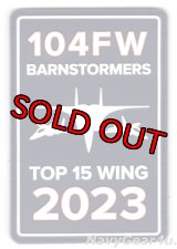 マサチューセッツANG 104FW/131FS "BARNESTORMERS" WILLIAM TELL 2023"TOP F-15 WING"受賞記念PVCパッチ（ベルクロ付き）