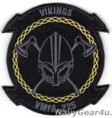 VMFA-225 VIKINGS 部隊パッチ（ブラックアウトVer./ベルクロ付き）