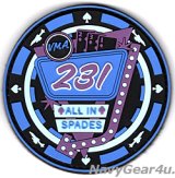 VMA-231 ACE OF SPADES 2024年ネリス展開記念PVCショルダーバレットパッチ（ベルクロ付き）