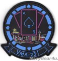 VMA-231 ACE OF SPADES 2024年ネリス展開記念PVC部隊パッチ（ベルクロ付き）
