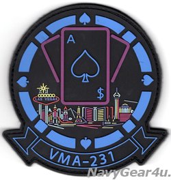 画像1: VMA-231 ACE OF SPADES 2024年ネリス展開記念PVC部隊パッチ（ベルクロ付き）