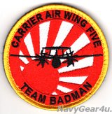CVW-5 TEAM BADMAN E-2Dショルダーバレットパッチ（ベルクロ付き）