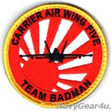 CVW-5 TEAM BADMAN F/A-18E/Fショルダーバレットパッチ（ベルクロ付き）