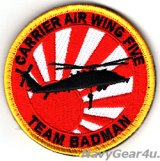 CVW-5 TEAM BADMAN MH-60Sショルダーバレットパッチ（ベルクロ付き）