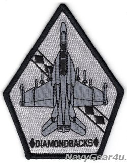 画像1: VFA-102 DIAMONDBACKS F/A-18F ショルダーパッチ（ブラックアウトVer./ベルクロ有無）