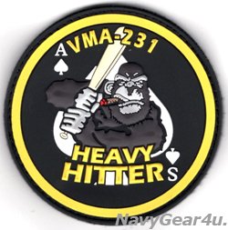 画像1: VMA-231 ACE OF SPADES "HEAVY HITTER" PVCショルダ―バレットパッチ（ベルクロ付き）