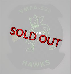 画像2: VMFA-533 HAWKS "BLACK MAC" PVC部隊パッチ（ベルクロ付き）