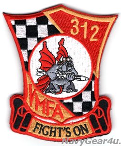 画像1: VMFA-312 CHECKER BOARDS部隊パッチ（2022〜/ベルクロ有無）