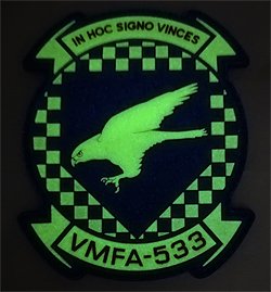 画像2: VMFA-533 HAWKS PVC部隊パッチ（ベルクロ付き）