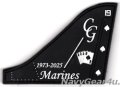 VMA-231 ACE OF SPADES 1973-2025 ハリアー運用終了記念PVC垂直尾翼パッチ（ベルクロ付き）