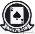 VMFA-231 ACE OF SPADES 部隊パッチ（ベルクロ有無）