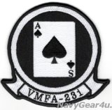 VMFA-231 ACE OF SPADES 部隊パッチ（ベルクロ有無）