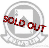 VMFA-231 ACE OF SPADES 部隊パッチ（ベルクロ有無）