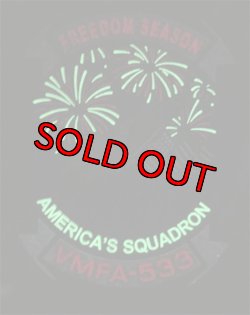 画像2: VMFA-533 HAWKS "FREEDOM SEASON" PVC部隊パッチ（建国記念Ver./ベルクロ付き）