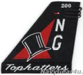 VFA-14 TOPHATTERS F/A-18E NG200 CAGバード垂直尾翼パッチ（ベルクロ有無）