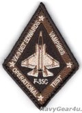 VX-9 VAMPIRES DETエドワーズ F-35Cショルダーパッチ （デザート/ベルクロ付き）