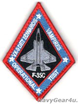 VX-9 VAMPIRES DETエドワーズ F-35Cショルダーパッチ （ベルクロ付き）