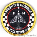 VMFA-312 CHECKER BOARDS F-4J THROWBACKショルダーバレットパッチ（ベルクロ付き）