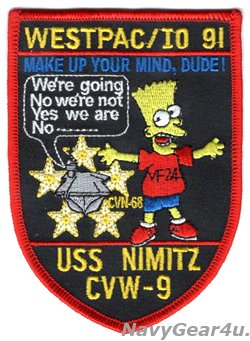 画像1: VF-24 FIGHTING RENEGADES WESTPAC/IO 1991年クルーズ記念パッチ "MAKE UP YOUR MIND,DUDE!"（デッドストック）