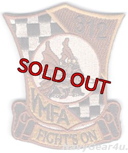画像1: VMFA-312 CHECKER BOARDS部隊パッチ（デザート/ベルクロ付き）