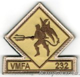 VMFA-232 RED DEVILS部隊パッチ（デザート/ベルクロ付き）