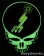 画像2: VAQ-133 WIZARDS DEATH HEAD PVC部隊パッチ（ベルクロ付き） (2)