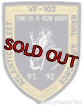 VF-103 SLUGGERS 1991-92バトルEアワード連続受賞記念パッチ（デッドストック）