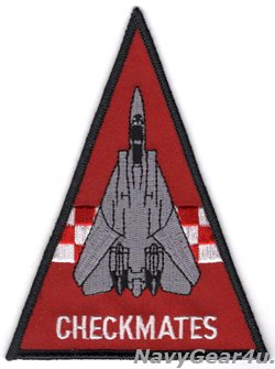 画像1: VF-211 CHECKMATESショルダートライアングルパッチ（レッド/デッドストック）