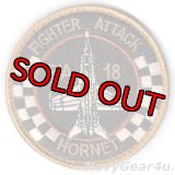 VMFA-312 CHECKER BOARDS F/A-18Cショルダーバレットパッチ（デザート/ベルクロ付き）