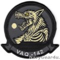 VAQ-142 GRAY WOLVES部隊パッチ（月夜の狼 Ver./ベルクロ有無）