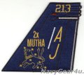 VFA-213 BLACK LIONS 2023-24年度MUTHAアワード連続受賞記念垂直尾翼パッチ（ベルクロ有無）