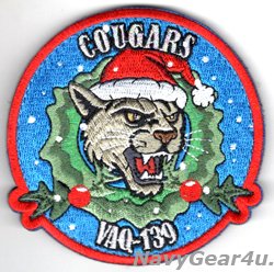 画像1: VAQ-139 COUGARS HOLIDAY部隊パッチ（NEW Ver./ベルクロ付き）