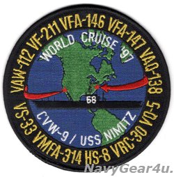 画像1: CVW-9/CVN-68ワールドツアー1997クルーズ記念パッチ（デッドストック）