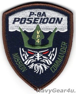画像1: VP-4 SKINNY DRAGONS P-8AポセイドンMISSION COMMANDERショルダーパッチ（ベルクロ有無）
