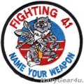 VF-41 BLACK ACES "NAME YOUR WEAPON"トムキャットマスコットパッチ（デッドストック）