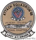 VA-46 CLANSMEN オペレーションデザートストーム/1991年ラストA-7クルーズ記念パッチ（デッドストック）