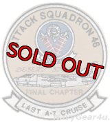 VA-46 CLANSMEN オペレーションデザートストーム/1991年ラストA-7クルーズ記念パッチ（デッドストック）