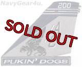 VFA-143 PUKIN' DOGS AC200 CAGバード垂直尾翼パッチ