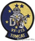 VF-213 BLACK LIONS F-14Dトムキャットマスコットパッチ（デッドストック）