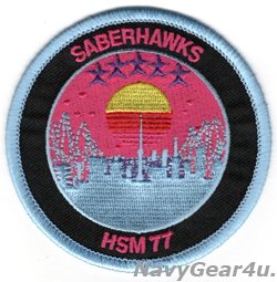 画像1: HSM-77 SABERHAWKS "Miami Vice"ショルダーバレットパッチ（ベルクロ有無）