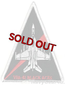 画像1: VFA-41 BLACK ACES F/A-18Fショルダートライアングルパッチ（デッドストック）