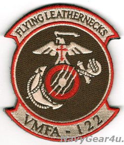 画像1: VMFA-122 THE FLYING LEATHERNECKS部隊パッチ（デザート/ベルクロ付き）