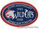 VFA-131 WILDCATS 1983-2008部隊創設25周年記念シルバーアニバーサリーパッチ（デッドストック）