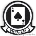 VMFA-231 ACE OF SPADES 部隊パッチ（ベルクロ有無）