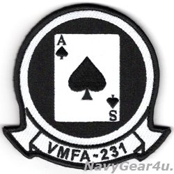 画像1: VMFA-231 ACE OF SPADES 部隊パッチ（ベルクロ有無）