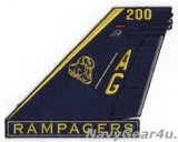 VFA-83 RAMPAGERS F/A-18E AG200 CAGバード垂直尾翼パッチ